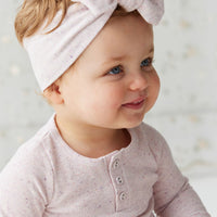 Organic Cotton Fine Rib Lilian Headband - Tulip Fleck Childrens Headband from Jamie Kay Australia