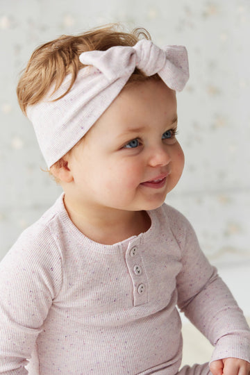 Organic Cotton Fine Rib Lilian Headband - Tulip Fleck Childrens Headband from Jamie Kay Australia