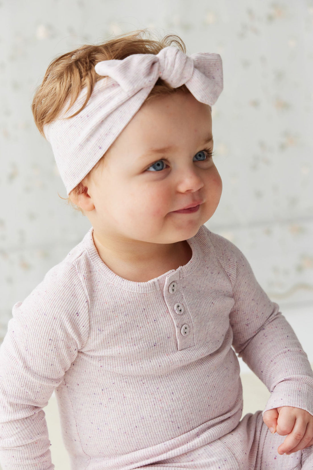 Organic Cotton Fine Rib Lilian Headband - Tulip Fleck Childrens Headband from Jamie Kay Australia