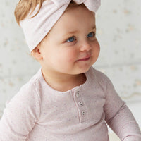 Organic Cotton Fine Rib Lilian Headband - Tulip Fleck Childrens Headband from Jamie Kay Australia