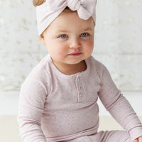 Organic Cotton Fine Rib Lilian Headband - Tulip Fleck Childrens Headband from Jamie Kay Australia