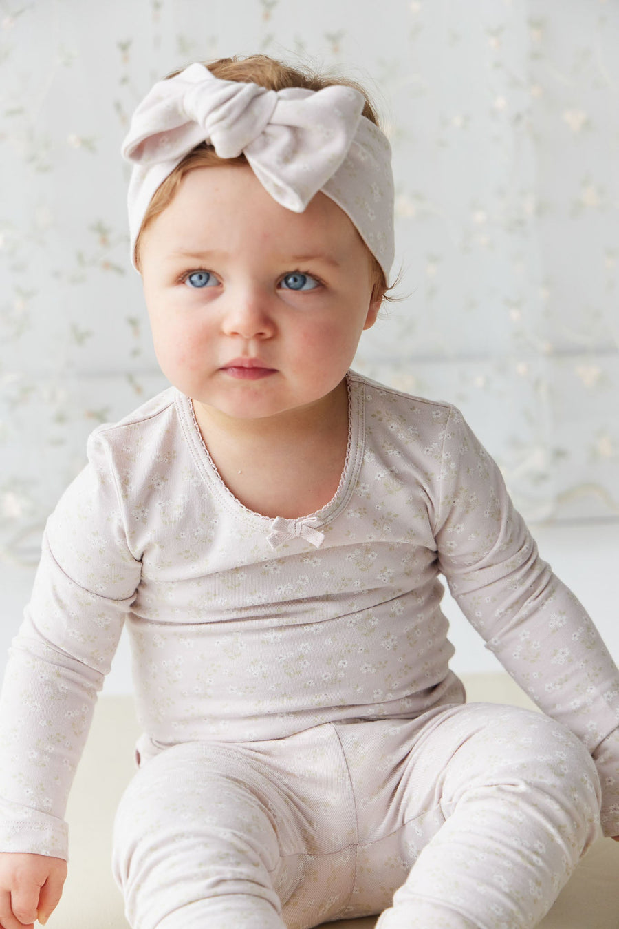 Organic Cotton Long Sleeve Bodysuit - Addie Lilac Childrens Bodysuit from Jamie Kay Australia