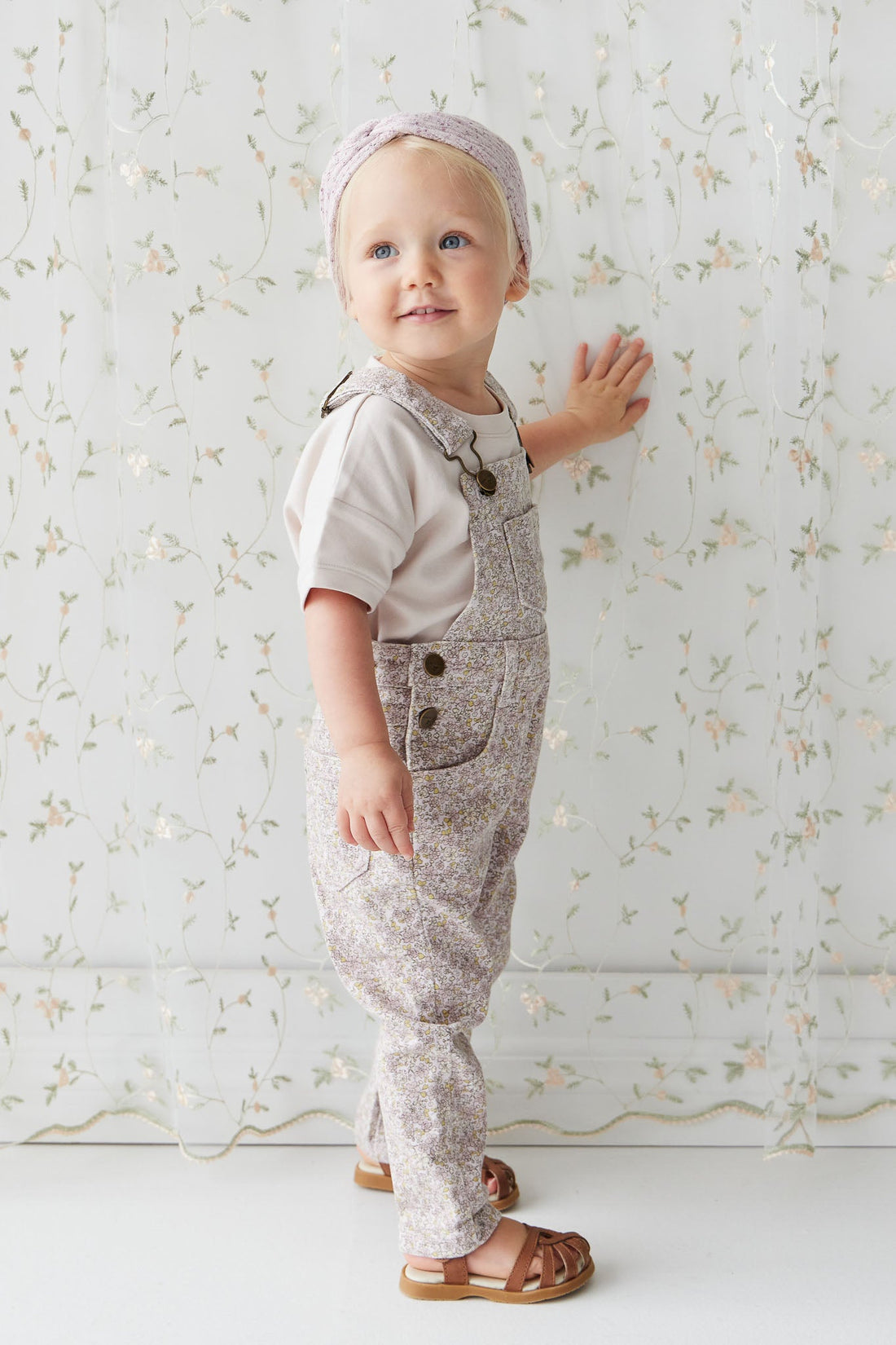 Jordie Cotton Twill Overall - Chloe Lilac Childrens Overall from Jamie Kay Australia