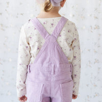 Organic Cotton Long Sleeve Top - Sweet William Floral Natural Childrens Top from Jamie Kay Australia