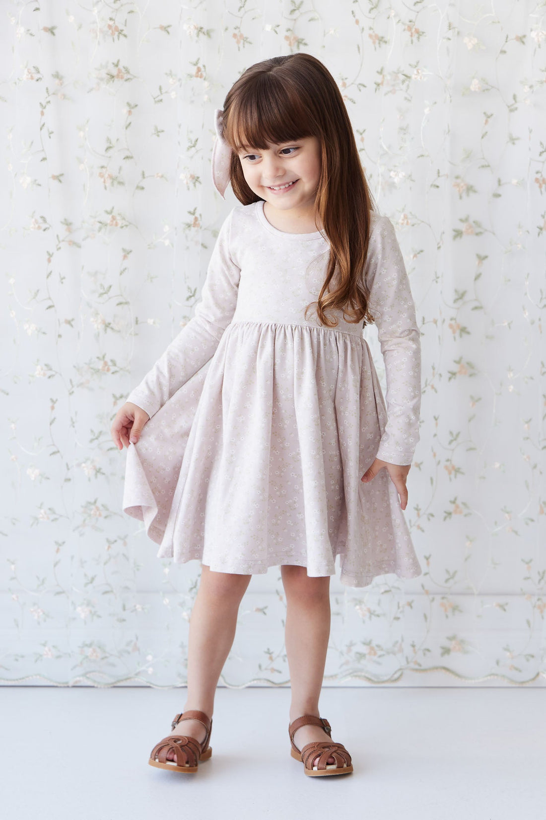 Organic Cotton Tallulah Dress - Addie Lilac Childrens Dress from Jamie Kay Australia