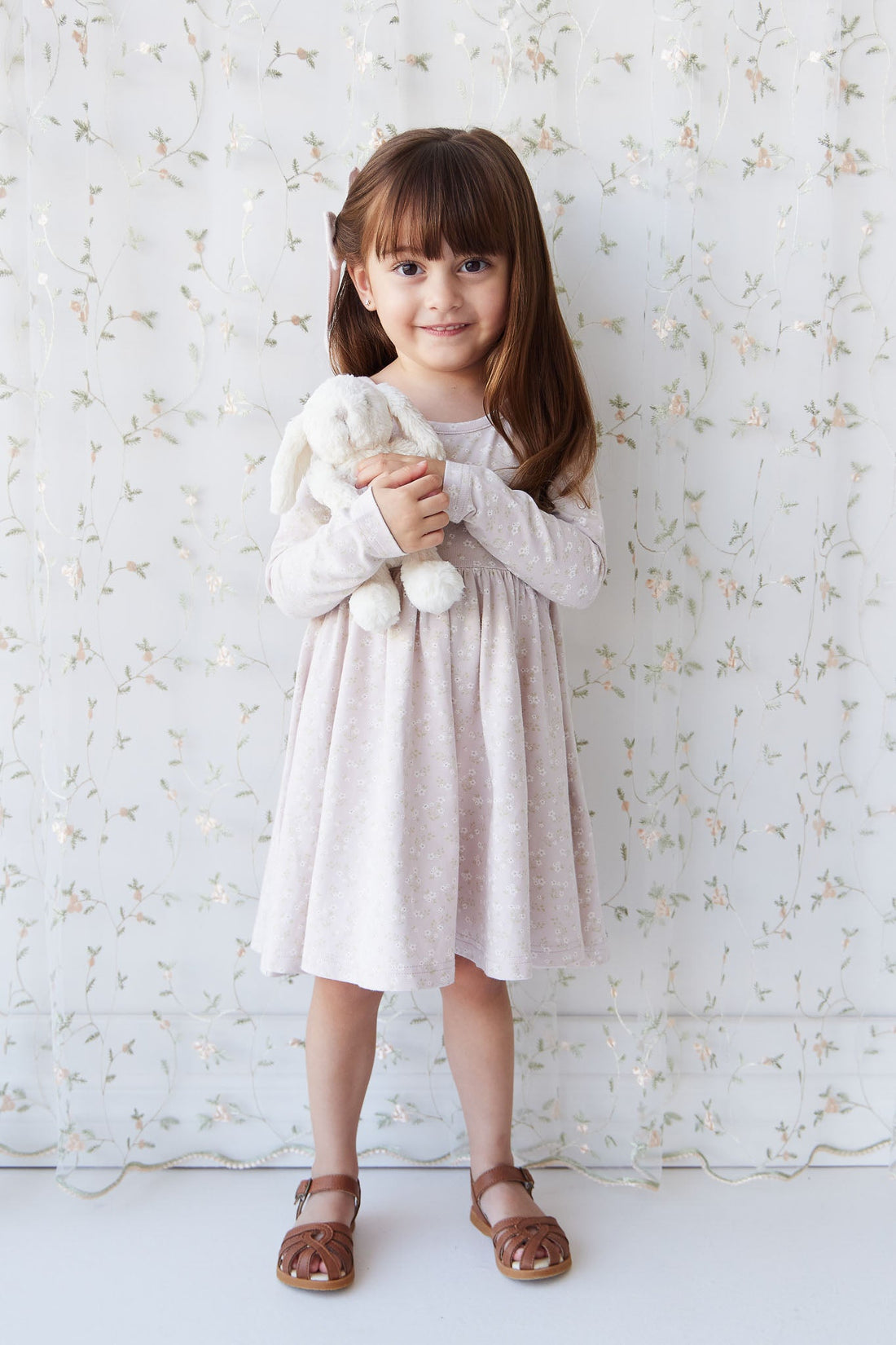 Organic Cotton Tallulah Dress - Addie Lilac Childrens Dress from Jamie Kay Australia