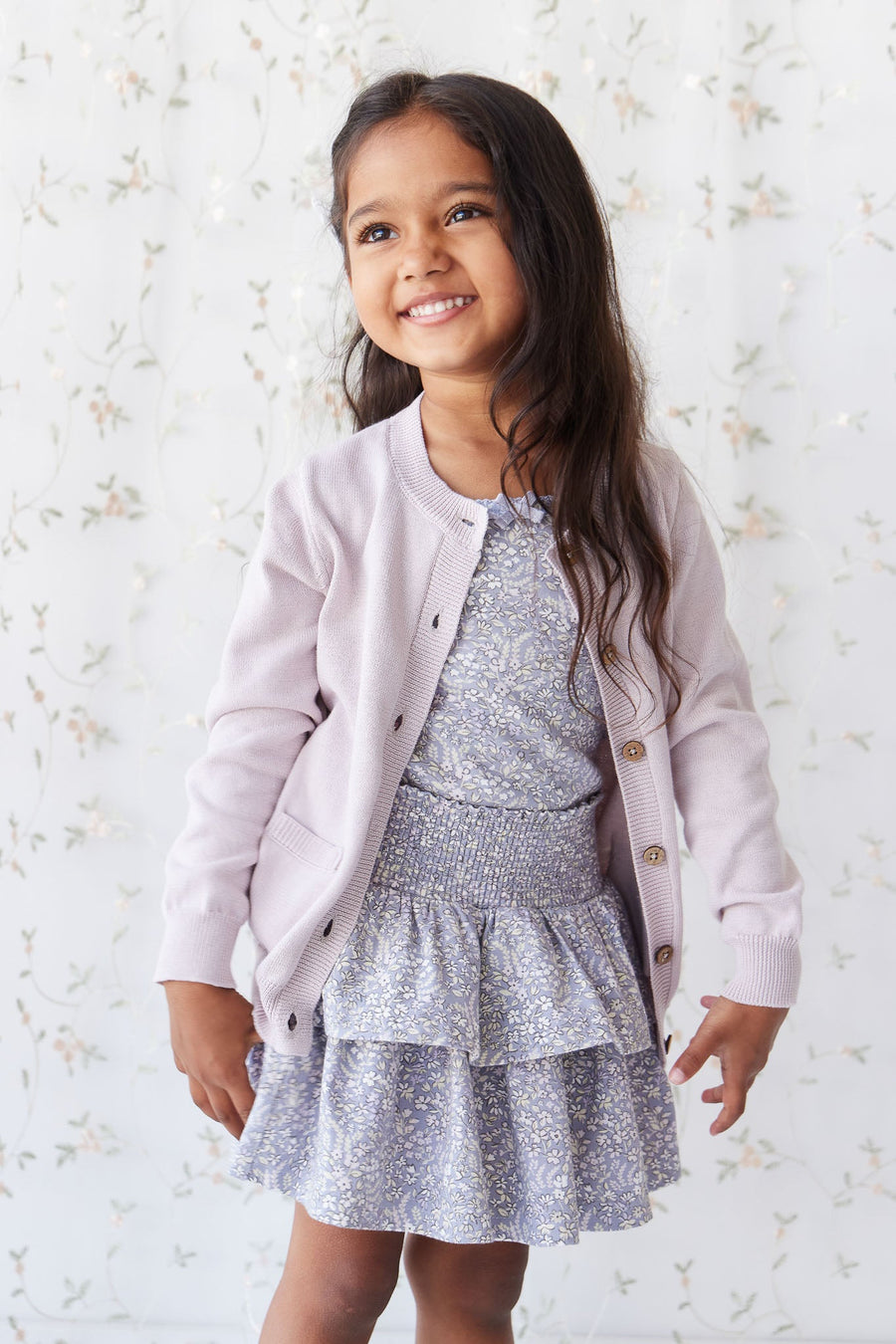 Organic Cotton Ruby Skirt - April Lilac Childrens Skirt from Jamie Kay Australia