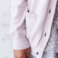 Gabrielle Cardigan - Violet Tint Childrens Cardigan from Jamie Kay Australia