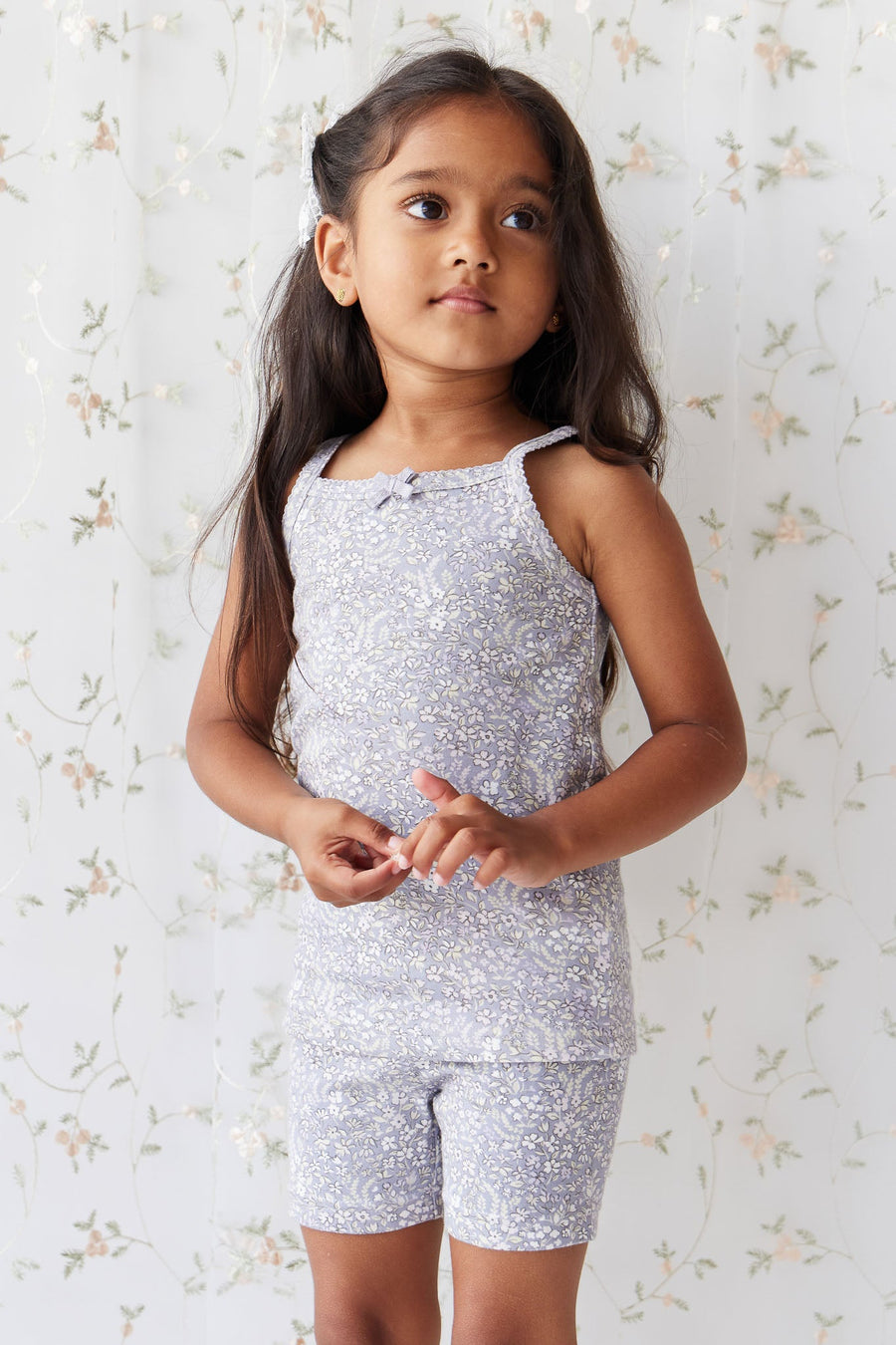 Organic Cotton Singlet - April Lilac Childrens Singlet from Jamie Kay Australia