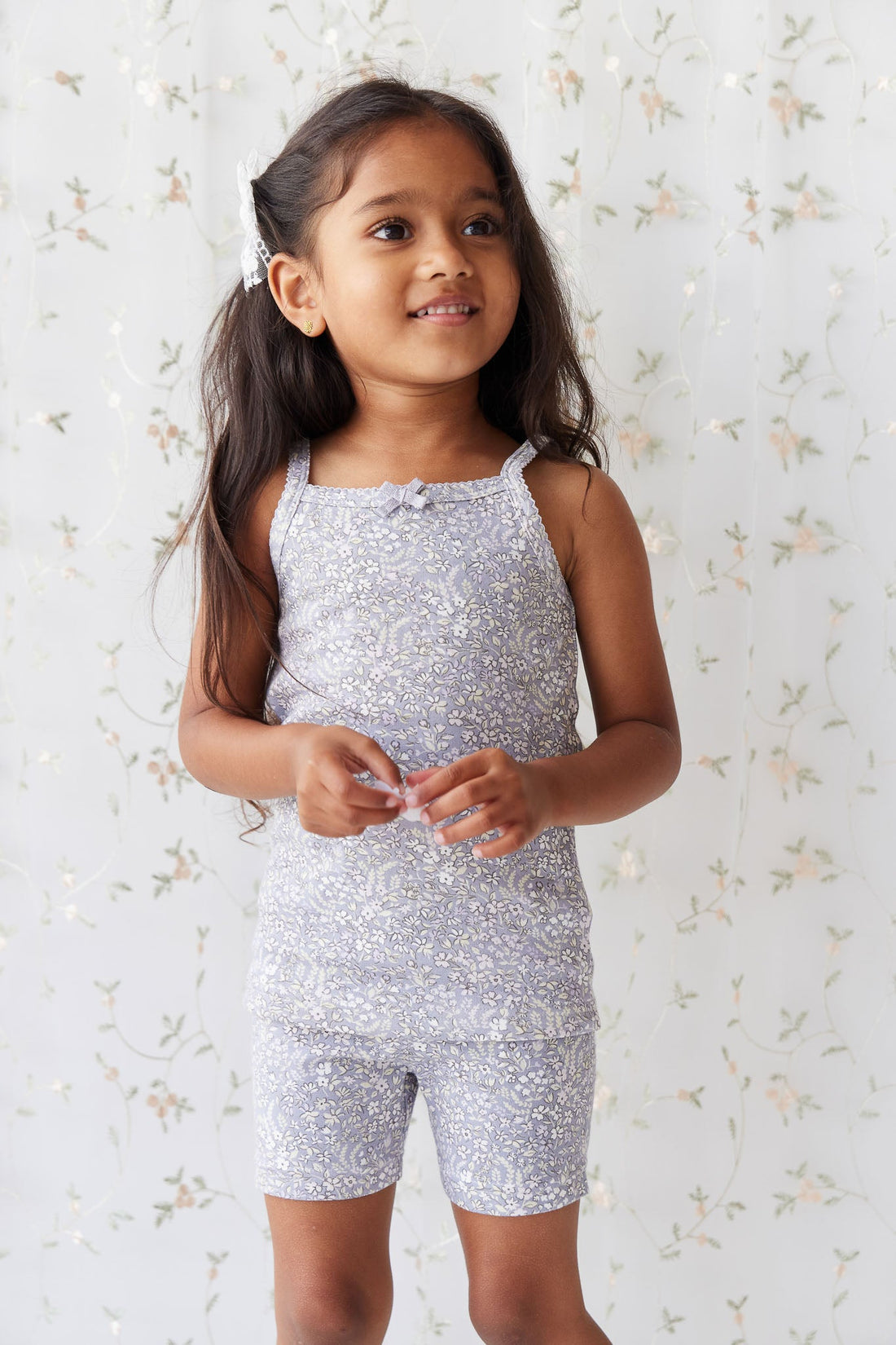 Organic Cotton Singlet - April Lilac Childrens Singlet from Jamie Kay Australia