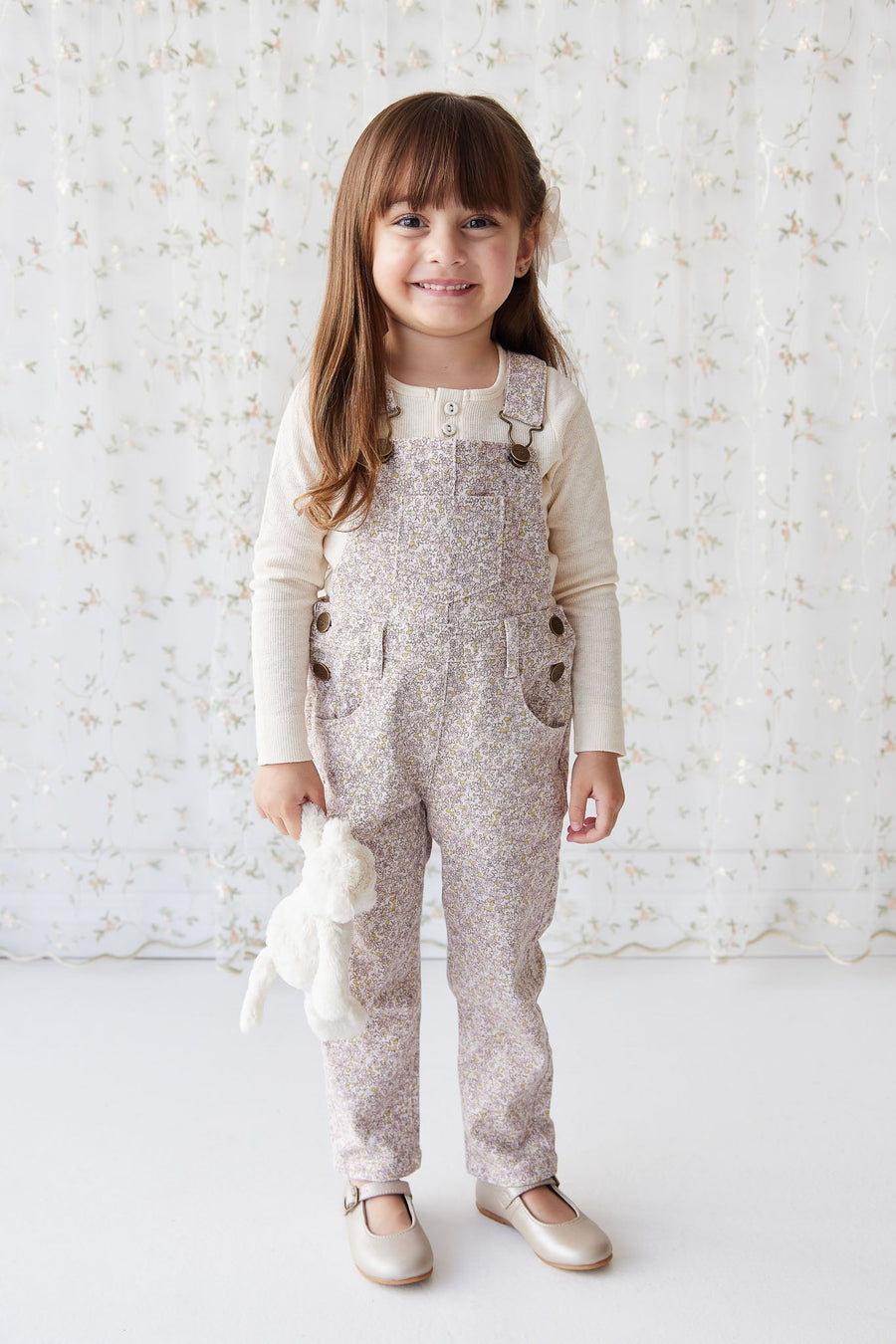 Jordie Cotton Twill Overall - Chloe Lilac Childrens Overall from Jamie Kay Australia