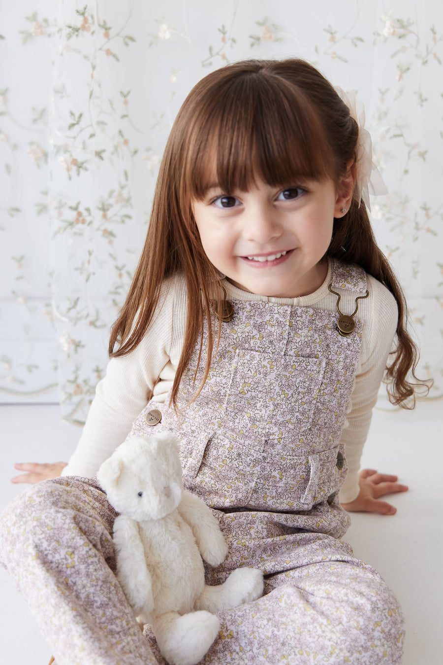 Jordie Cotton Twill Overall - Chloe Lilac Childrens Overall from Jamie Kay Australia