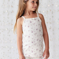 Organic Cotton Everyday Bike Short - Sweet William Floral Natural Childrens Short from Jamie Kay Australia