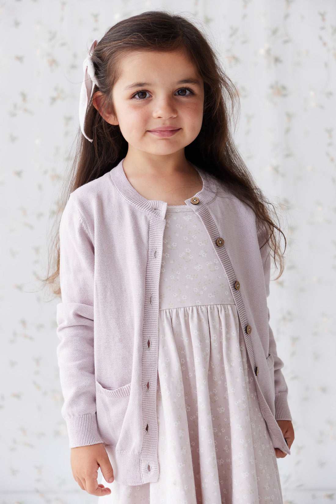 Organic Cotton Samantha Dress - Addie Lilac Childrens Dress from Jamie Kay Australia