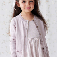 Organic Cotton Samantha Dress - Addie Lilac Childrens Dress from Jamie Kay Australia