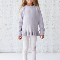 Organic Cotton Everyday Legging - Addie Lilac Childrens Legging from Jamie Kay Australia