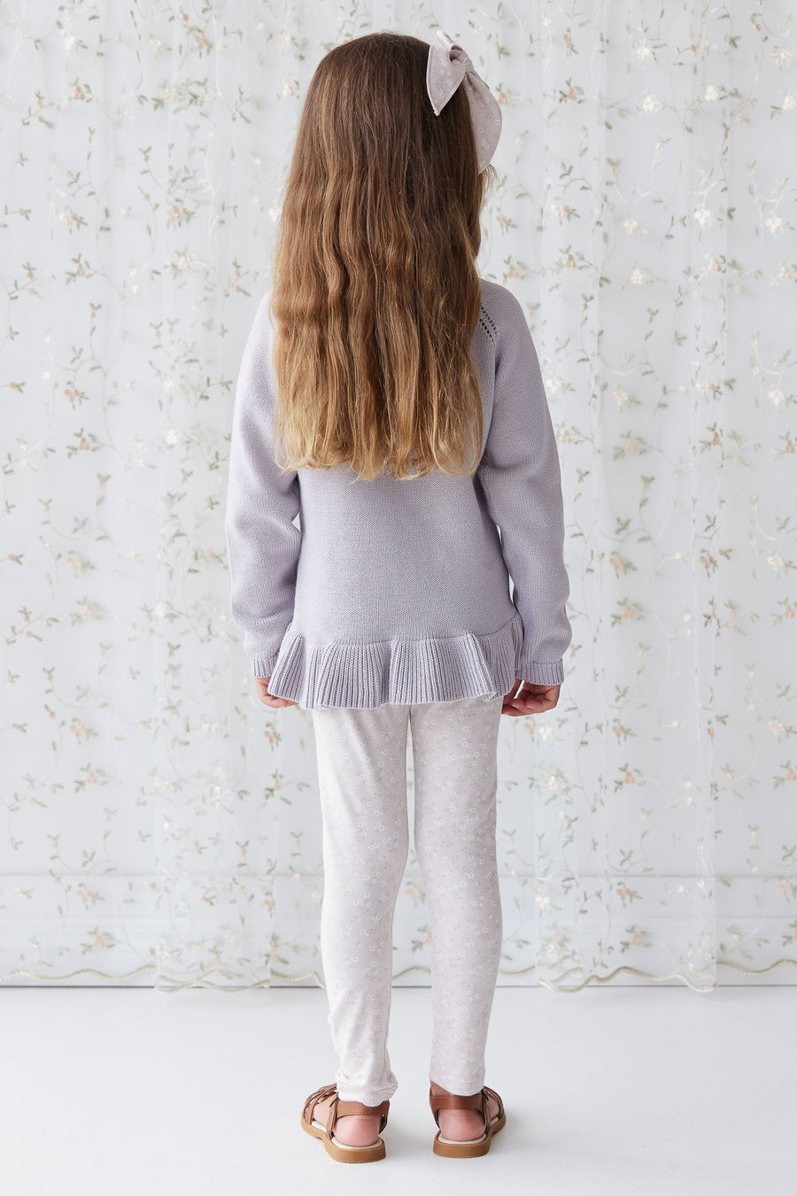 Organic Cotton Everyday Legging - Addie Lilac Childrens Legging from Jamie Kay Australia