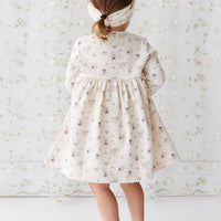 Organic Cotton Poppy Dress - Sweet William Floral Natural Childrens Dress from Jamie Kay Australia