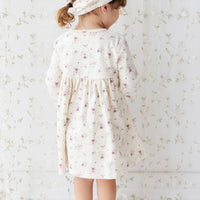 Organic Cotton Poppy Dress - Sweet William Floral Natural Childrens Dress from Jamie Kay Australia