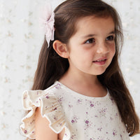 Organic Cotton Ada Dress - Sweet William Floral Natural Childrens Dress from Jamie Kay Australia