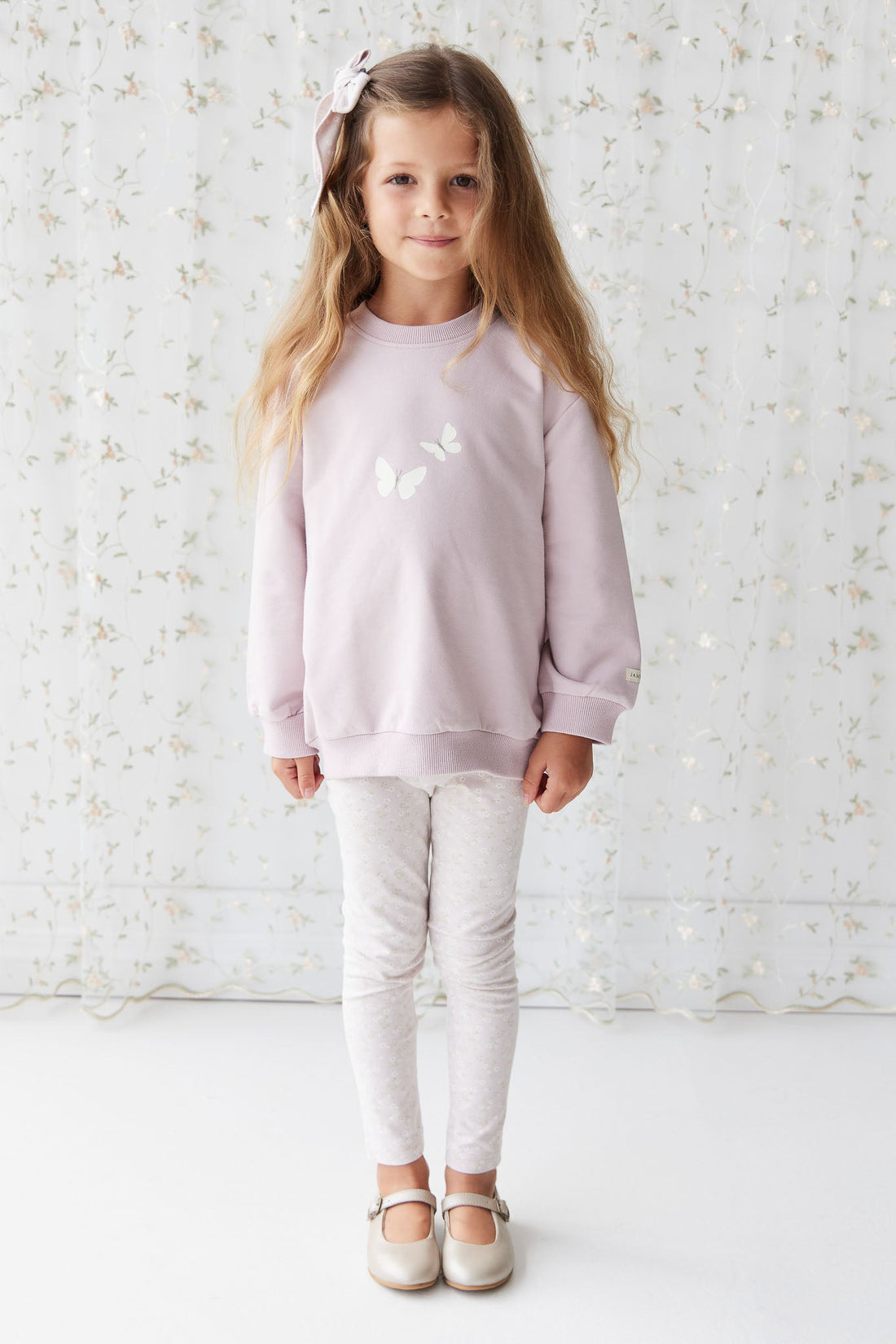 Organic Cotton Aubrey Sweatshirt - Violet Tint Childrens Top from Jamie Kay Australia