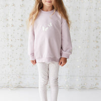 Organic Cotton Aubrey Sweatshirt - Violet Tint Childrens Top from Jamie Kay Australia