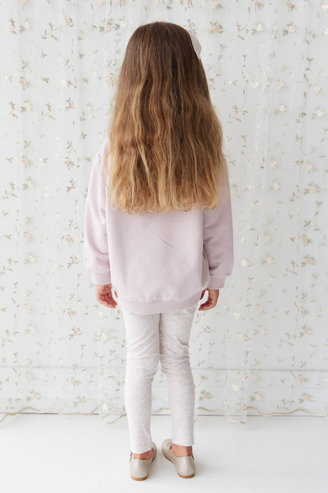 Organic Cotton Aubrey Sweatshirt - Violet Tint Childrens Top from Jamie Kay Australia