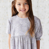 Organic Cotton Penny Dress - April Lilac Childrens Dress from Jamie Kay Australia