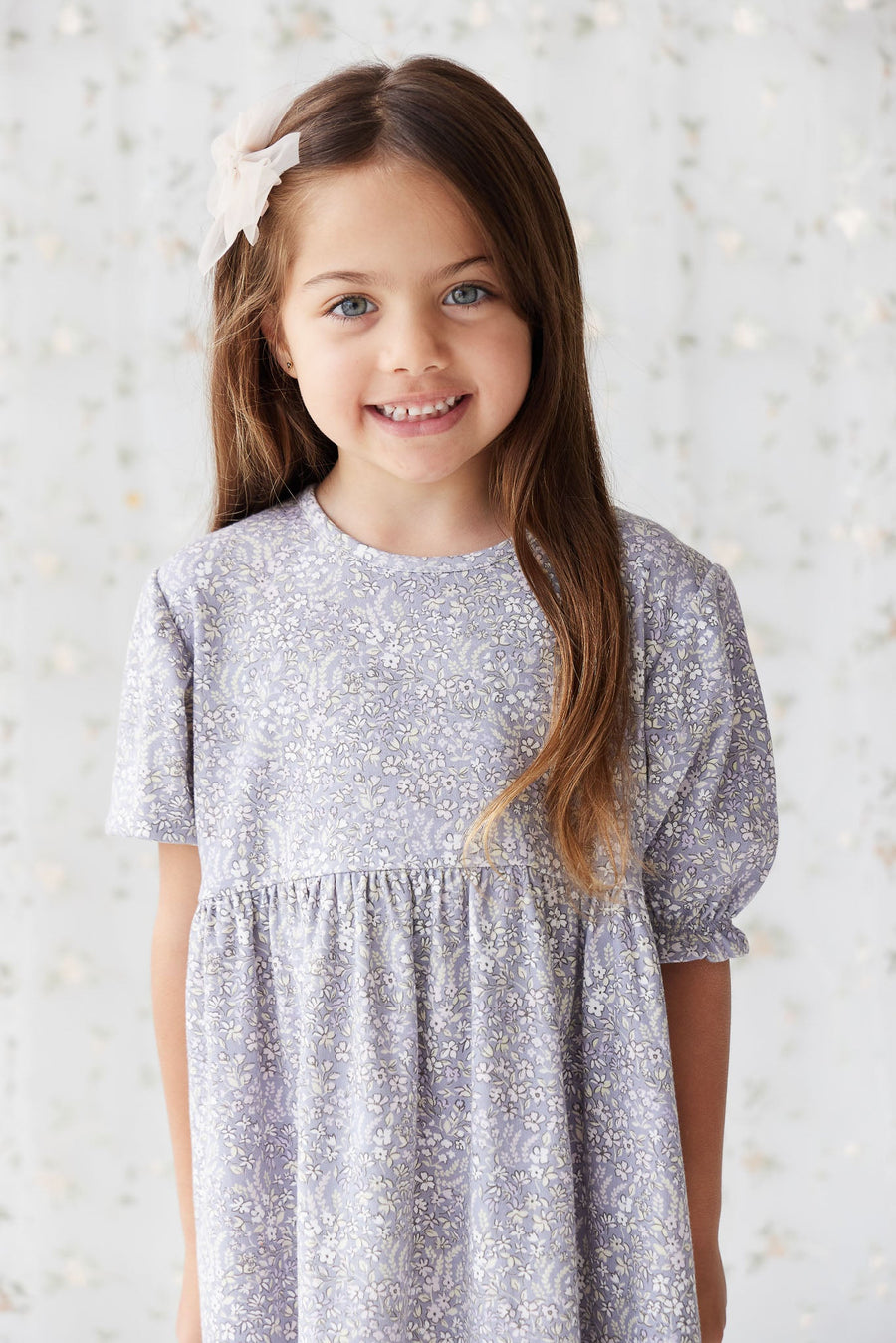 Organic Cotton Penny Dress - April Lilac Childrens Dress from Jamie Kay Australia