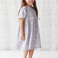 Organic Cotton Penny Dress - April Lilac Childrens Dress from Jamie Kay Australia