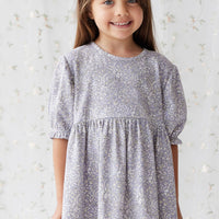 Organic Cotton Penny Dress - April Lilac Childrens Dress from Jamie Kay Australia