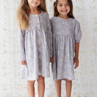 Organic Cotton Penny Dress - April Lilac Childrens Dress from Jamie Kay Australia