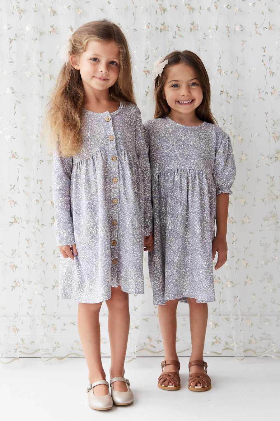 Organic Cotton Penny Dress - April Lilac Childrens Dress from Jamie Kay Australia