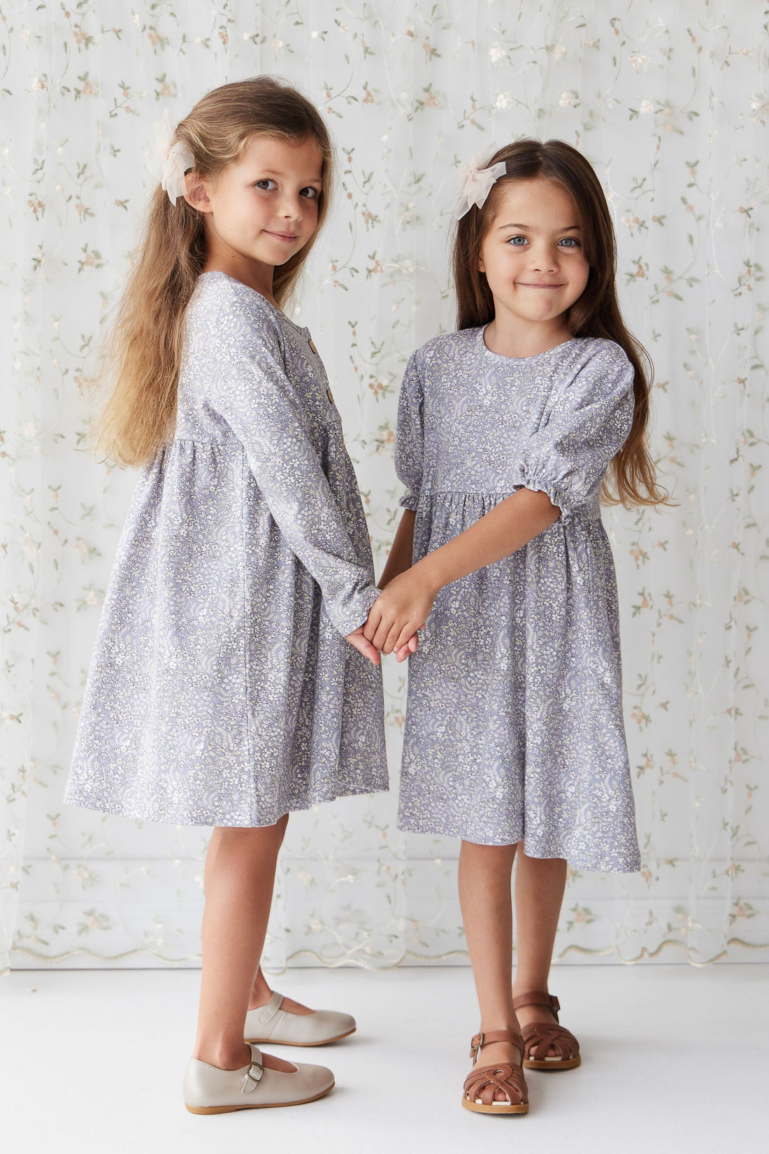 Organic Cotton Penny Dress - April Lilac Childrens Dress from Jamie Kay Australia