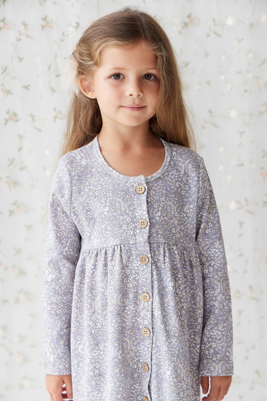 Organic Cotton Poppy Dress - April Lilac Childrens Dress from Jamie Kay Australia