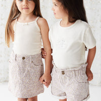 Alison Twill Skirt - Chloe Lilac Childrens Skirt from Jamie Kay Australia