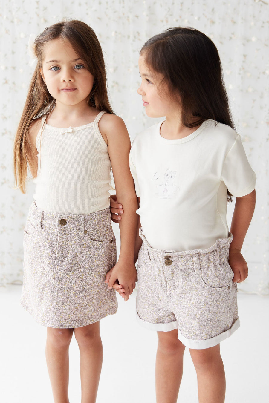 Alison Twill Skirt - Chloe Lilac Childrens Skirt from Jamie Kay Australia