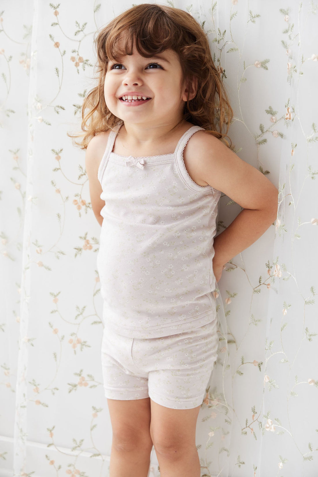 Organic Cotton Singlet - Addie Lilac Childrens Singlet from Jamie Kay Australia