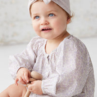 Organic Cotton Fine Rib Lilian Headband - Lavender Fleck Childrens Headband from Jamie Kay Australia