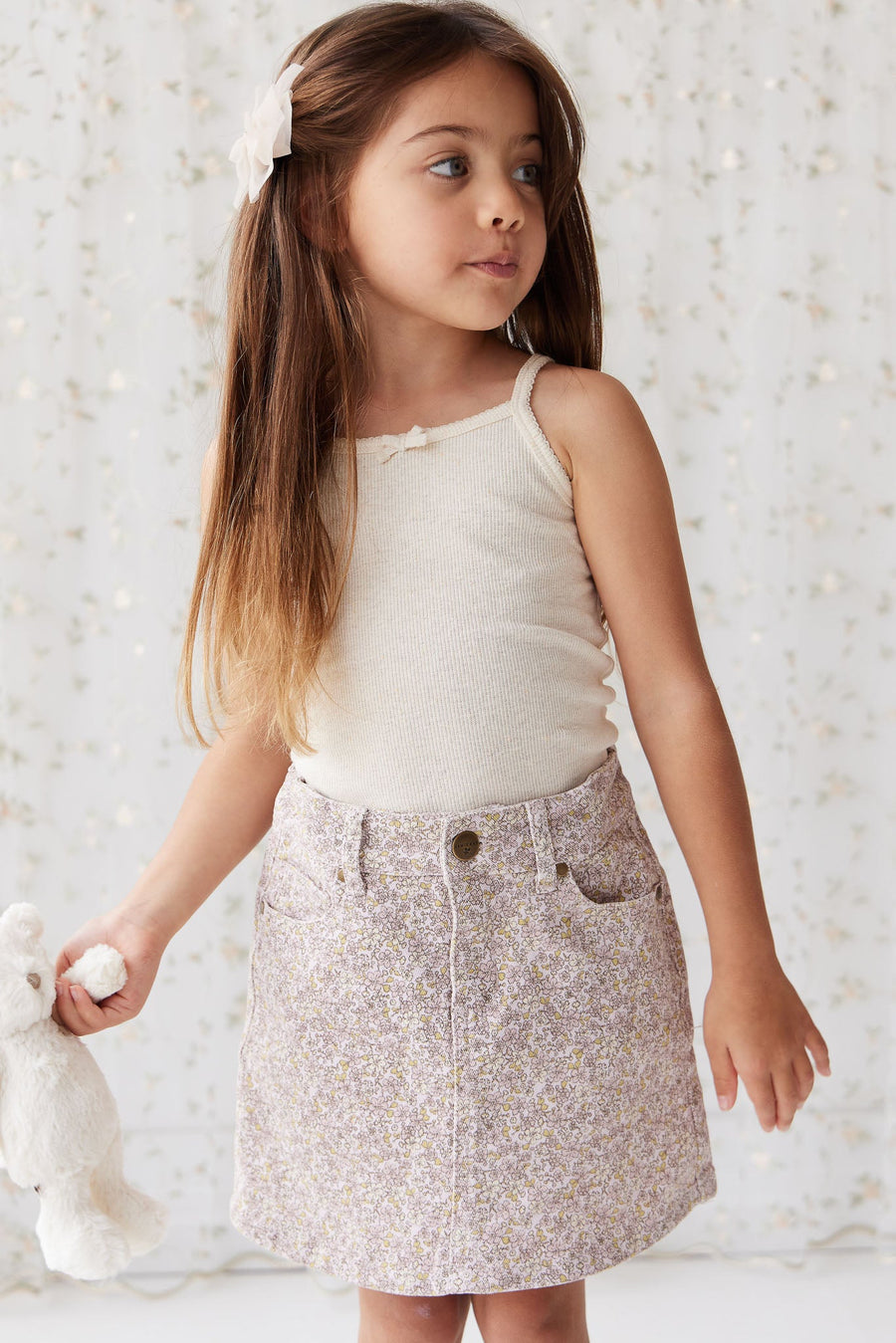 Alison Twill Skirt - Chloe Lilac Childrens Skirt from Jamie Kay Australia