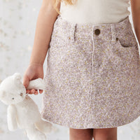 Alison Twill Skirt - Chloe Lilac Childrens Skirt from Jamie Kay Australia