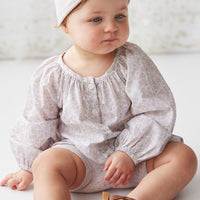 Organic Cotton Fine Rib Lilian Headband - Lavender Fleck Childrens Headband from Jamie Kay Australia