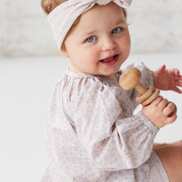 Organic Cotton Fine Rib Lilian Headband - Lavender Fleck Childrens Headband from Jamie Kay Australia