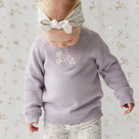 Organic Cotton Everyday Legging - Moons Garden Lavender Childrens Legging from Jamie Kay Australia