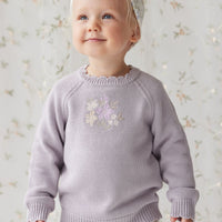 Audrey Knitted Jumper - Starling Goldie Bouquet Childrens Jumper from Jamie Kay Australia