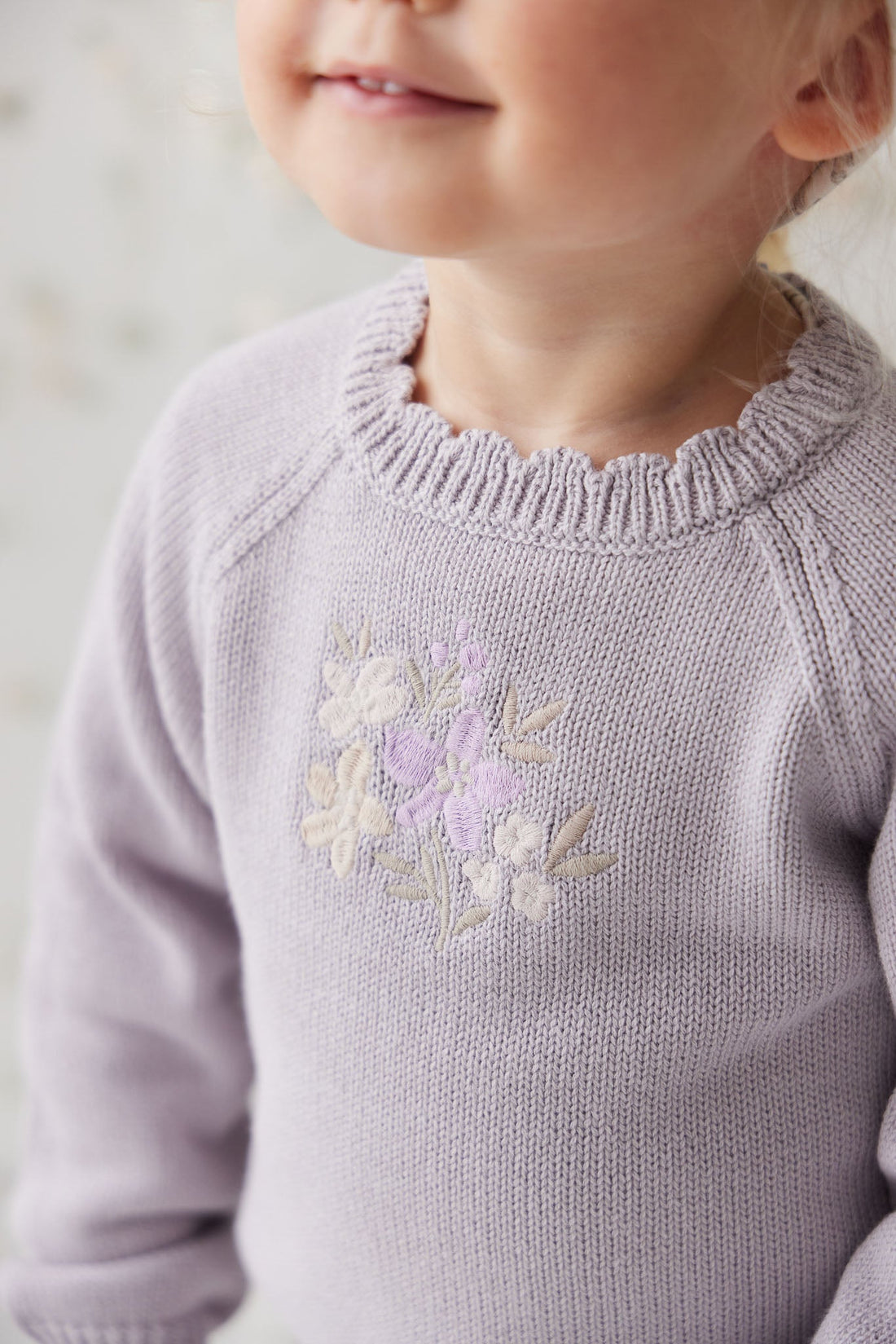 Audrey Knitted Jumper - Starling Goldie Bouquet Childrens Jumper from Jamie Kay Australia