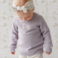 Audrey Knitted Jumper - Starling Goldie Bouquet Childrens Jumper from Jamie Kay Australia