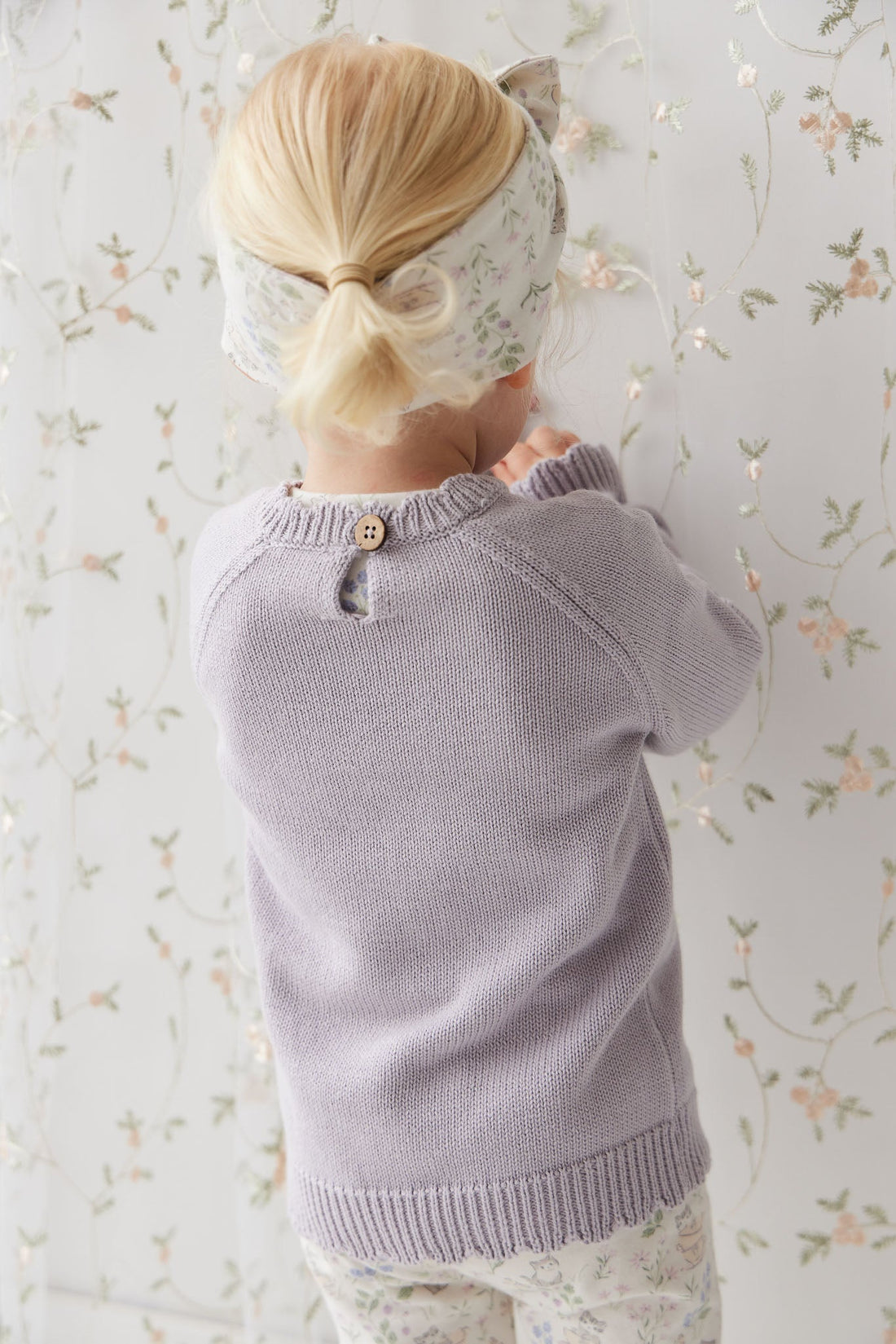 Audrey Knitted Jumper - Starling Goldie Bouquet Childrens Jumper from Jamie Kay Australia