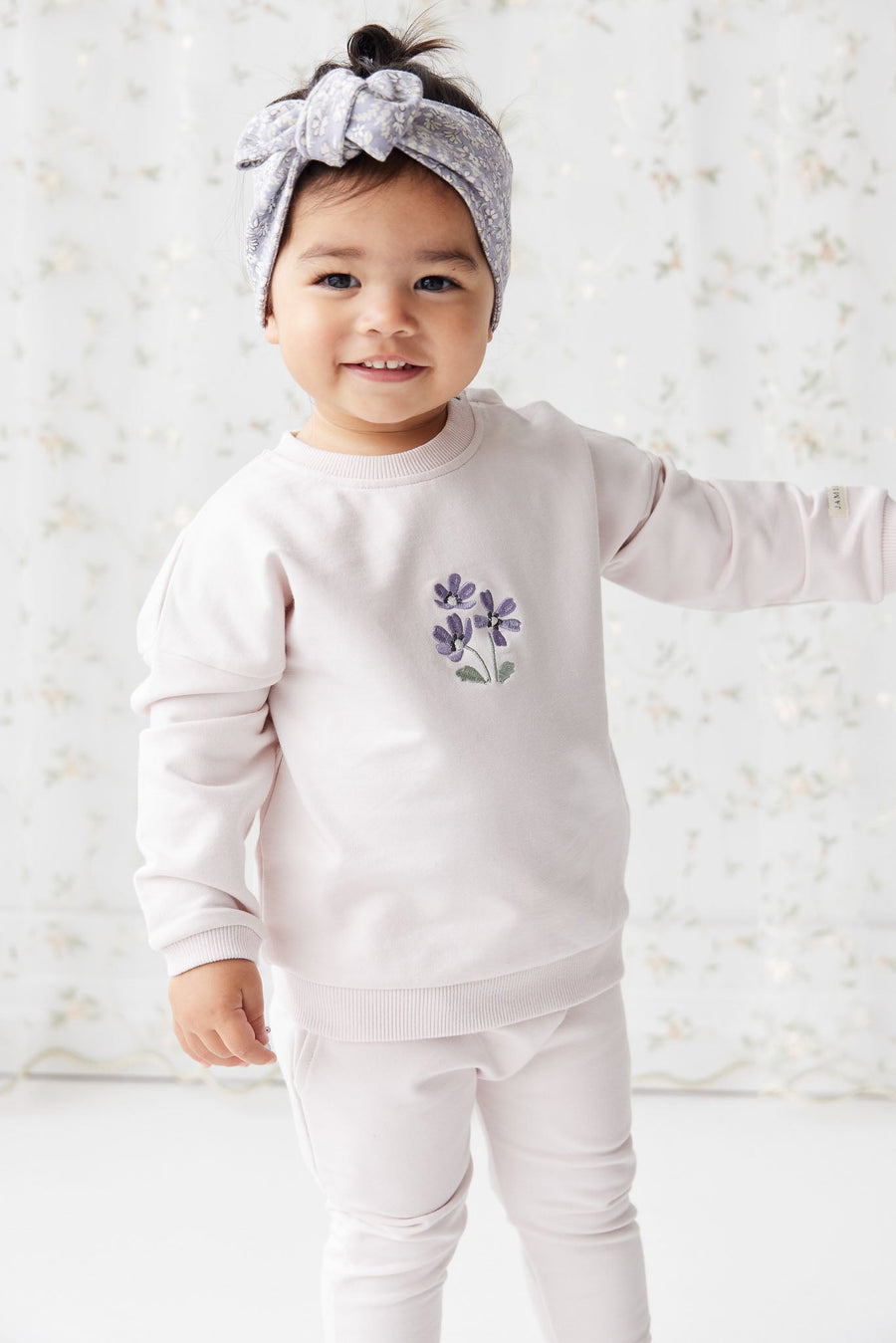 Organic Cotton Bobbie Sweatshirt - Rosewater Childrens Top from Jamie Kay Australia