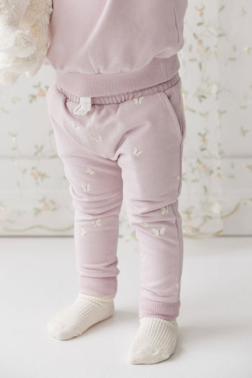 Organic Cotton Morgan Track Pant - Flutter by Lilac Childrens Pant from Jamie Kay Australia